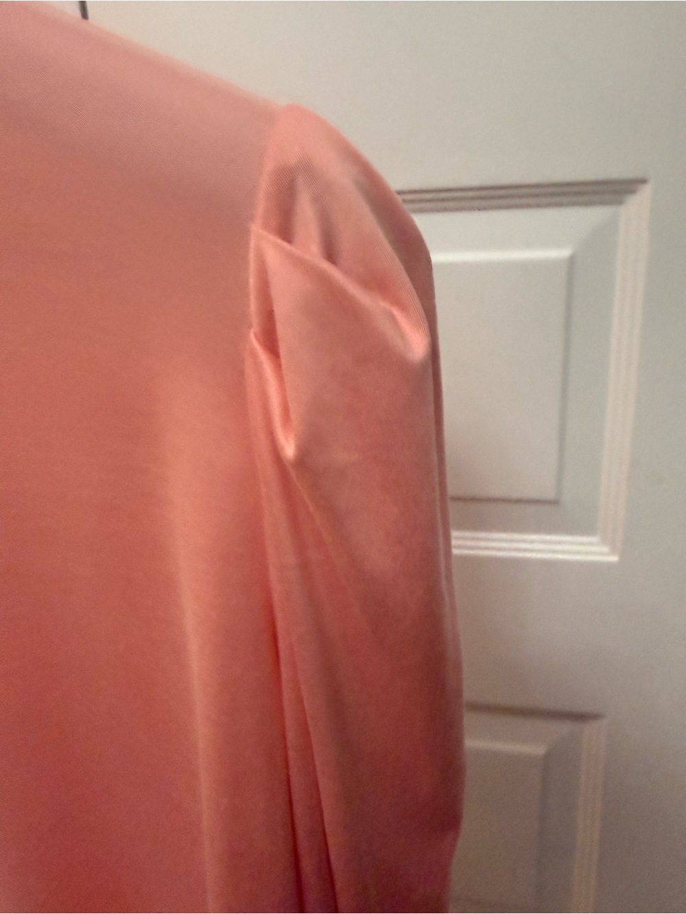 SHEIN Coral Pink Puff-Sleeve Crewneck Top - Picture 3 of 4